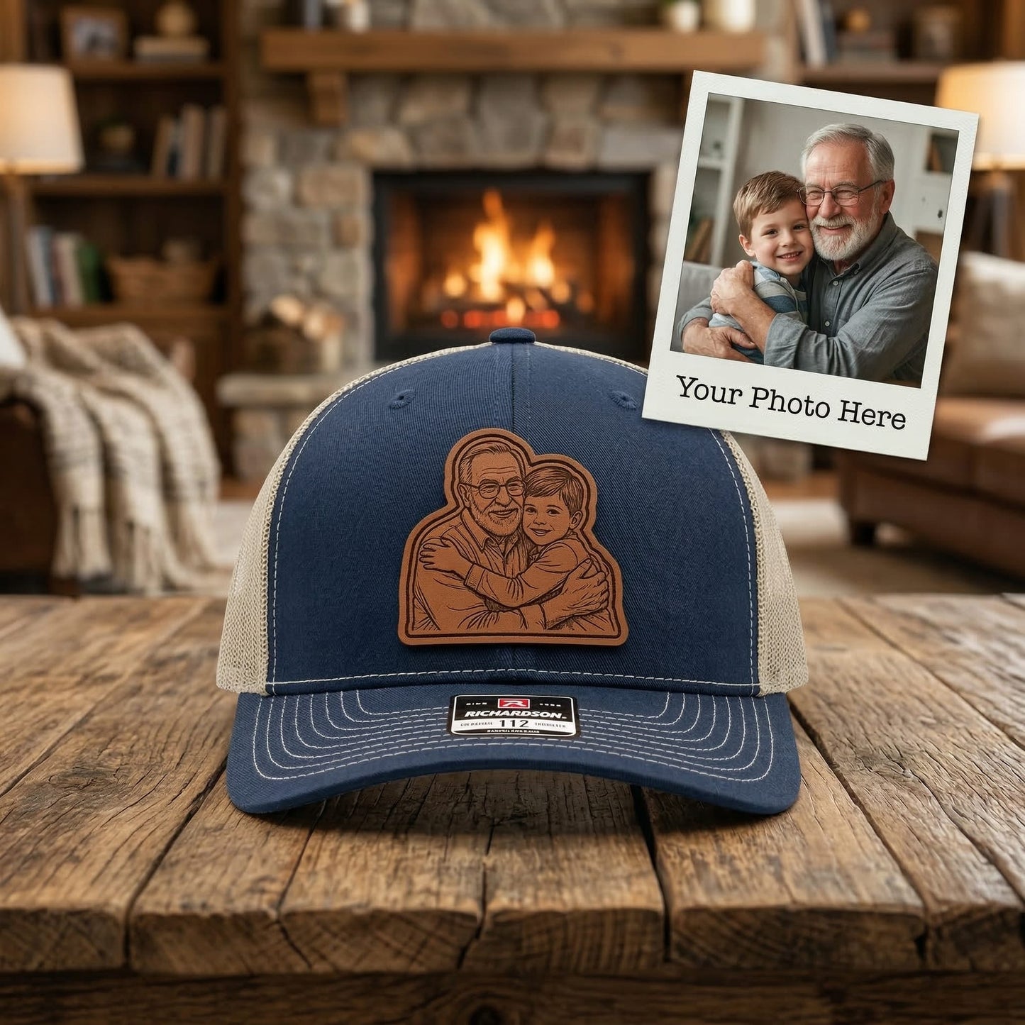 Custom Grandpa Hat With Photo | Grandpa Hat | Father's Day Gift For Grandpa | Gift For Grandpa From Grandkids
