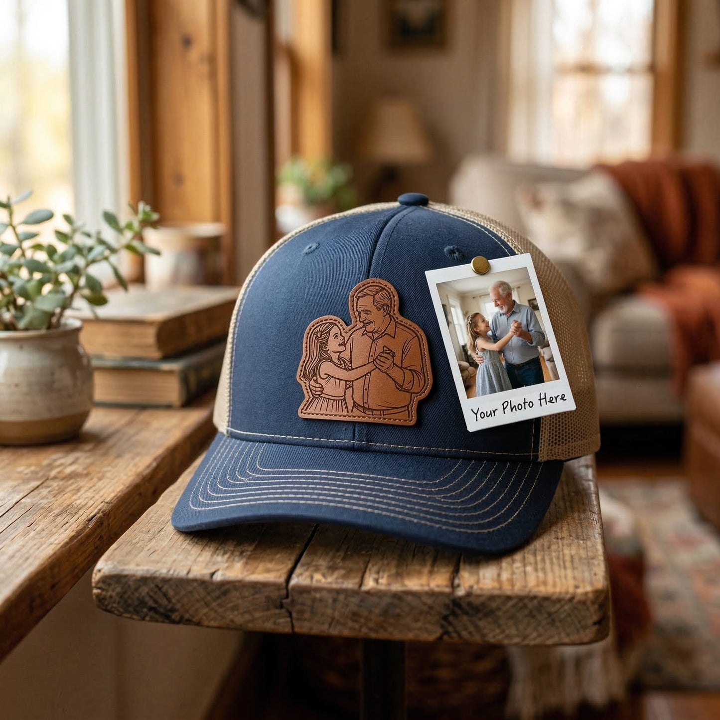 Custom Grandpa Hat With Photo | Grandpa Hat | Father's Day Gift For Grandpa | Gift For Grandpa From Grandkids