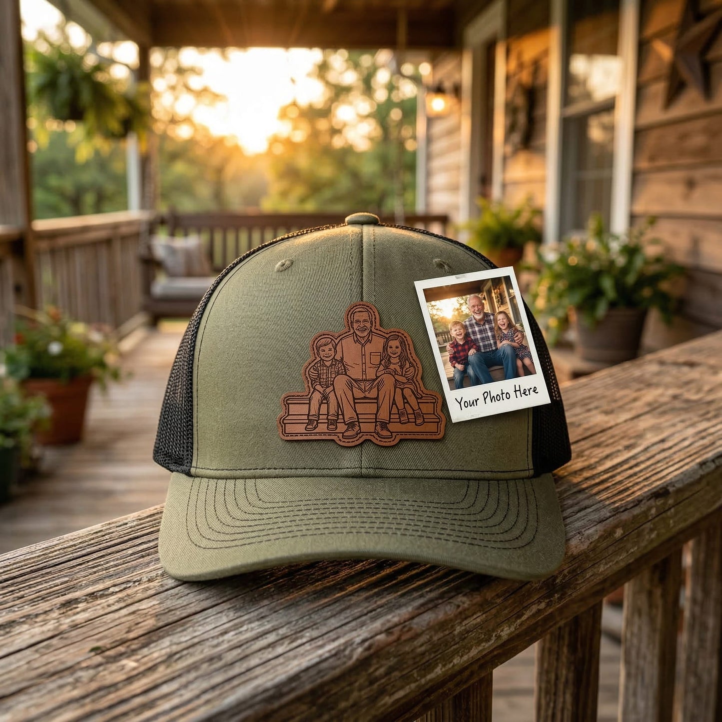Custom Photo Grandpa Trucker Hat | Grandpa Hat | Father's Day Gift For Grandpa From Grandkids