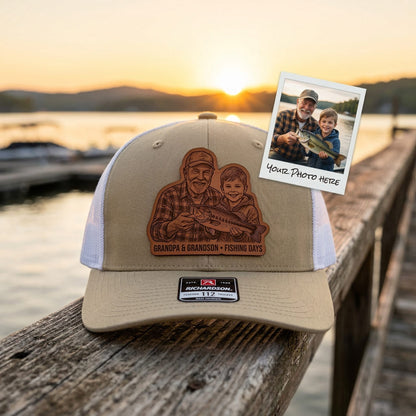 Custom Photo Grandpa Trucker Hat | Grandpa Hat | Father's Day Gift For Grandpa From Grandkids