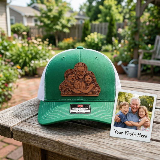 Custom Grandpa Gifts Trucker Hat With Photo | Grandpa Hat | Father's Day Gift For Grandpa From Kids | Gift For Grandpa