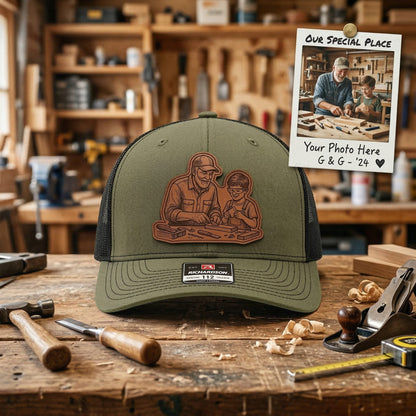 Custom Grandpa Gifts Trucker Hat With Photo | Grandpa Hat | Father's Day Gift For Grandpa From Kids | Gift For Grandpa
