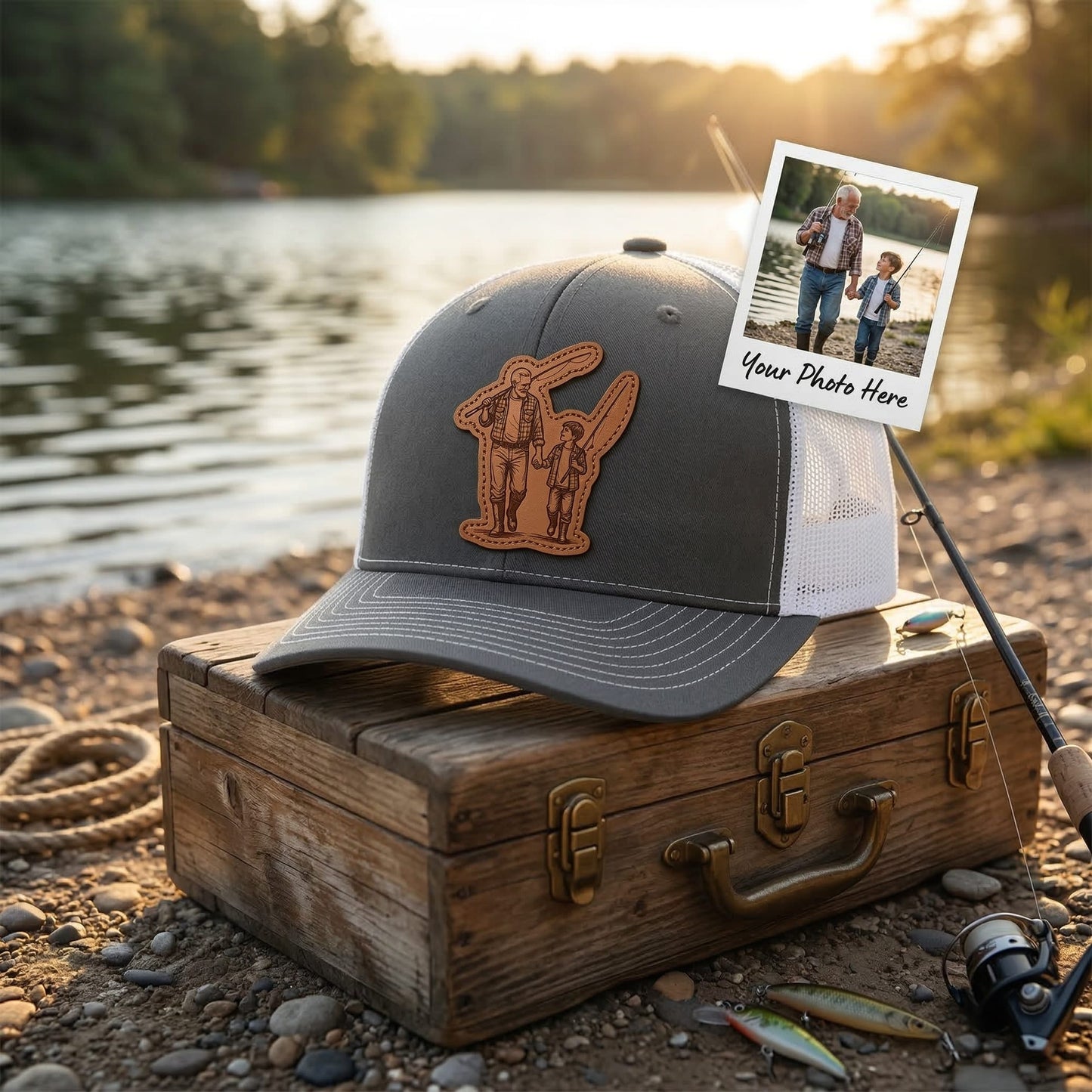 Custom Photo Grandpa Trucker Hat | Grandpa Hat | Father's Day Gift For Grandpa From Grandkids