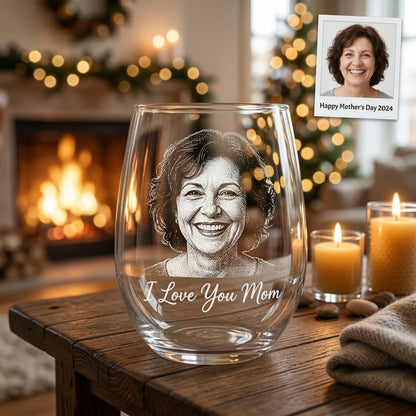 Custom I Love You Mom Wine Glass | Mom Wine Glass | Gift For Mom | Mother's Day Gifts