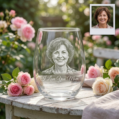 Custom I Love You Mom Wine Glass | Mom Wine Glass | Gift For Mom | Mother's Day Gifts