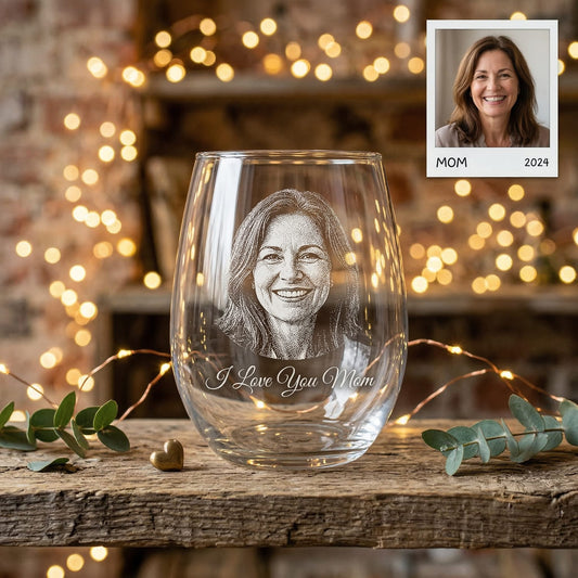 Custom I Love You Mom Wine Glass | Mom Wine Glass | Gift For Mom | Mother's Day Gifts