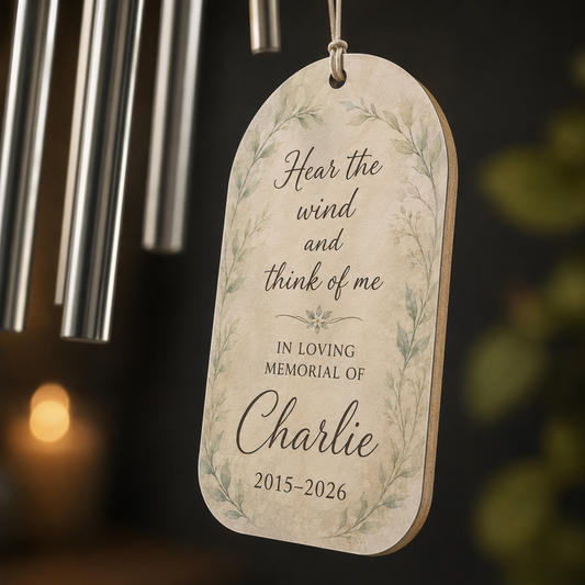 Custom Photo Dog Memory Hear The Wind Chime | Personalized Dog Lovers Gifts | Gift For Dog Lovers TOM99