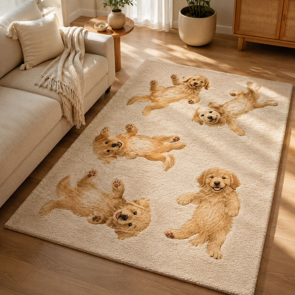 Custom Photo Dog Area Rug | Gift For Dog Lovers