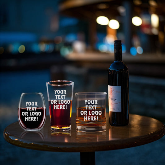 Engraved Custom Logo Pint Glass