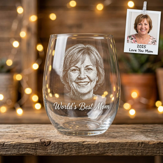 Custom World's Best Mom Wine Glass | Mom Wine Glass | Gift For Mom | Mother's Day Gifts