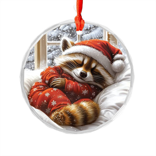 Raccoon Sleeping In Bed Design 1