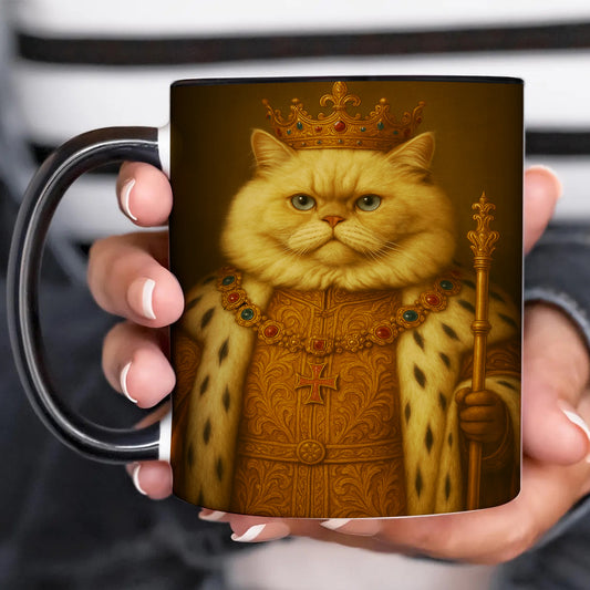 Custom Photo Cat King Royal Mug _ Gift For Cat Lovers