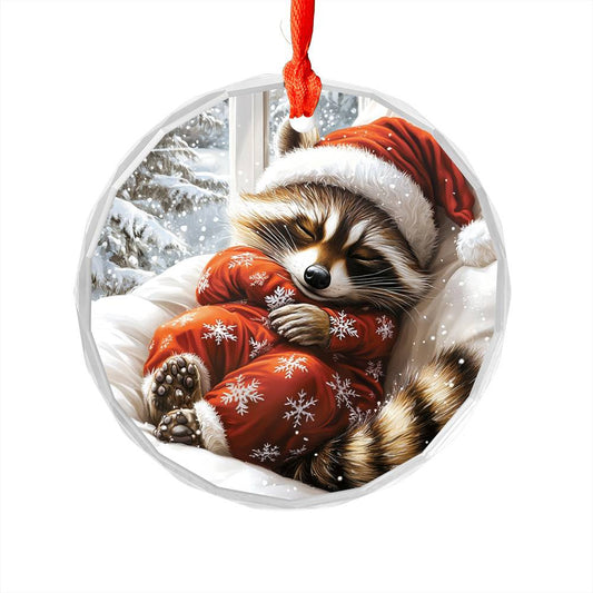 Raccoon Sleeping In Bed Design 4