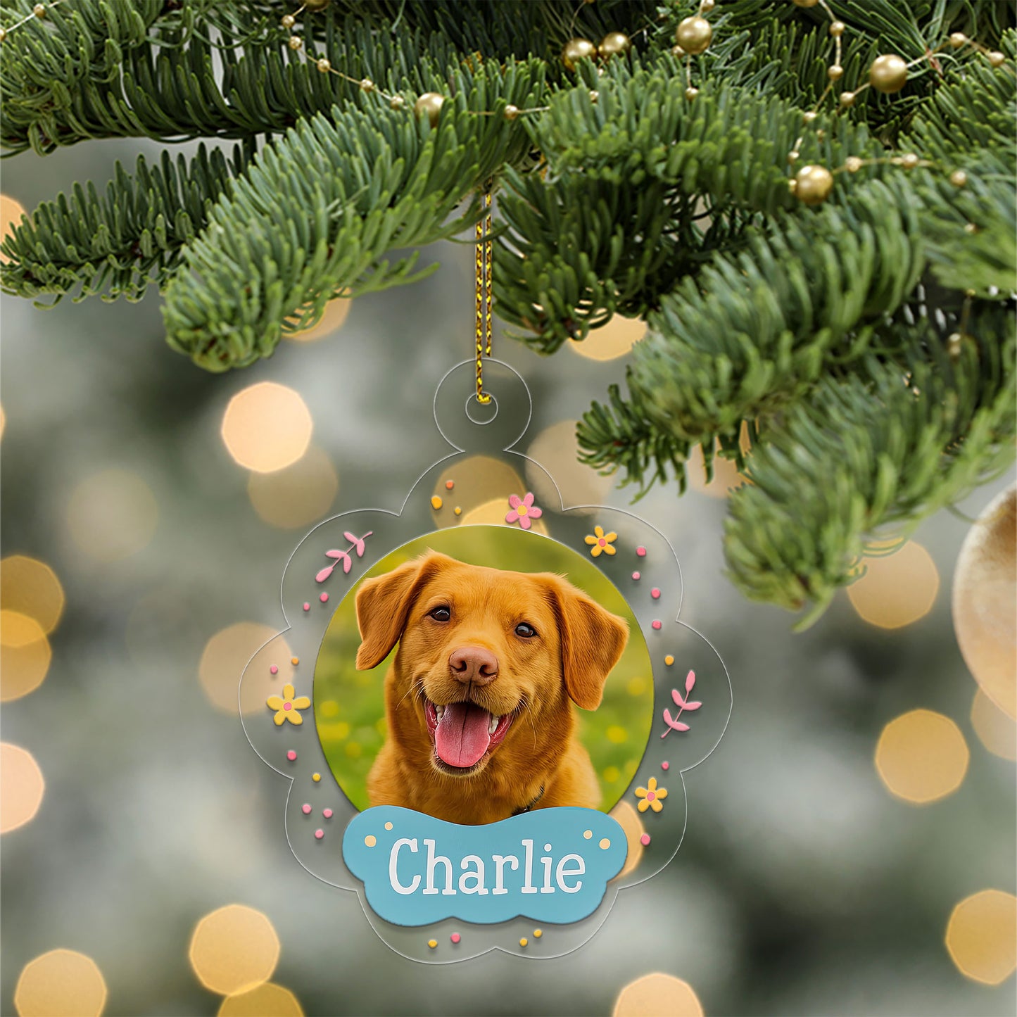 Custom Photo Pet Ornament, Personalized Pet Memorial, Custom Pet Decor for Pet Lovers, Holiday Pet Gift
