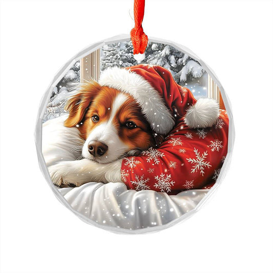 Australian Shepherd Dog Sleeping In Bed Design 1