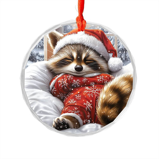 Raccoon Sleeping In Bed Design 3