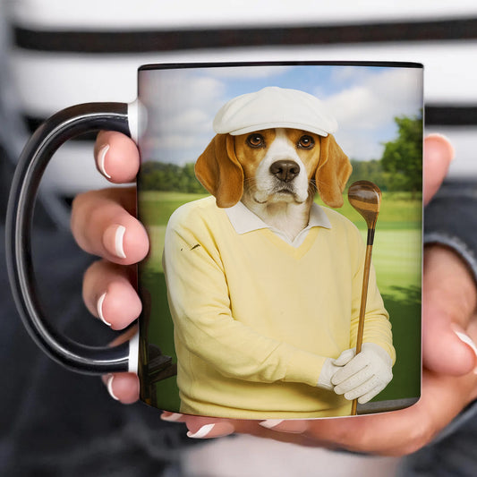 Custom Photo Golfer Dog Mug Gift For Dog Lovers