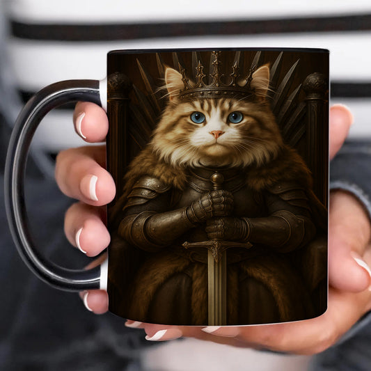 Custom Photo Cat Mug Royal Pet Portrait