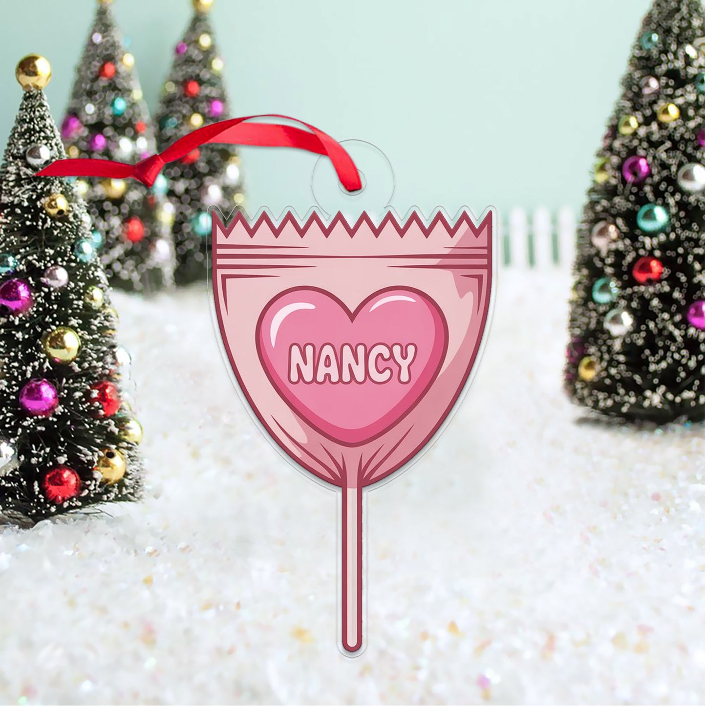 Personalized Sweet Candy Ornament, Christmas Decor, Christmas Candy Acrylic Ornament, Gift For Sweetie, Gift For Daughter