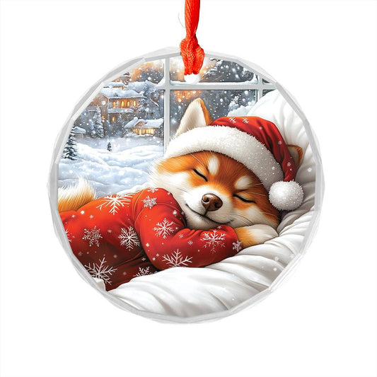 Shiba Inu Dog Sleeping In Bed Design 1