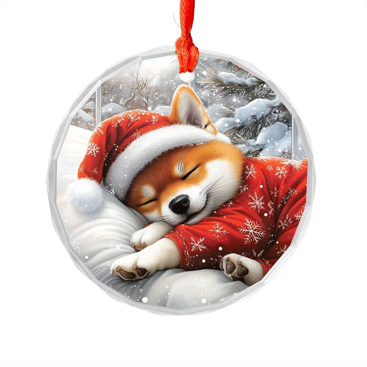 Shiba Inu Dog Sleeping In Bed Design 3