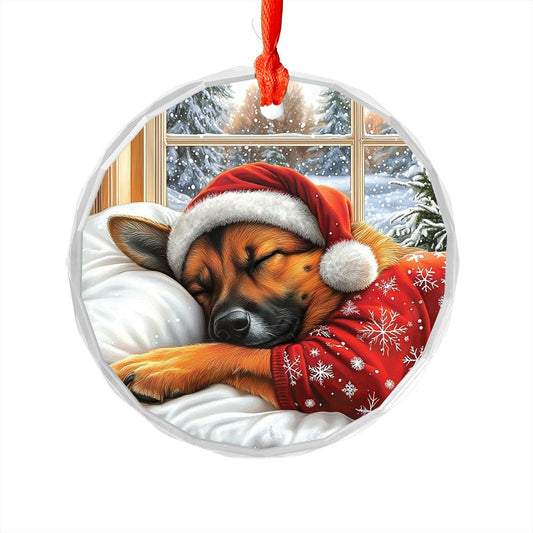 German Shepherd Dog Sleeping In Bed Design 3