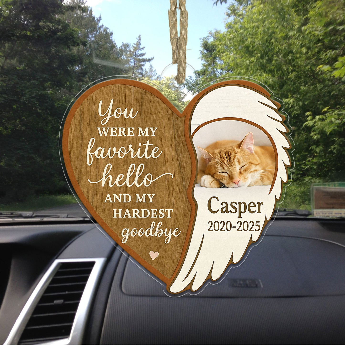 Custom Photo You Left Paw Prints In My Heart Ornament – Pet Memorial Keepsake for Dog or Cat – Personalized Pet Loss Gift Decoration