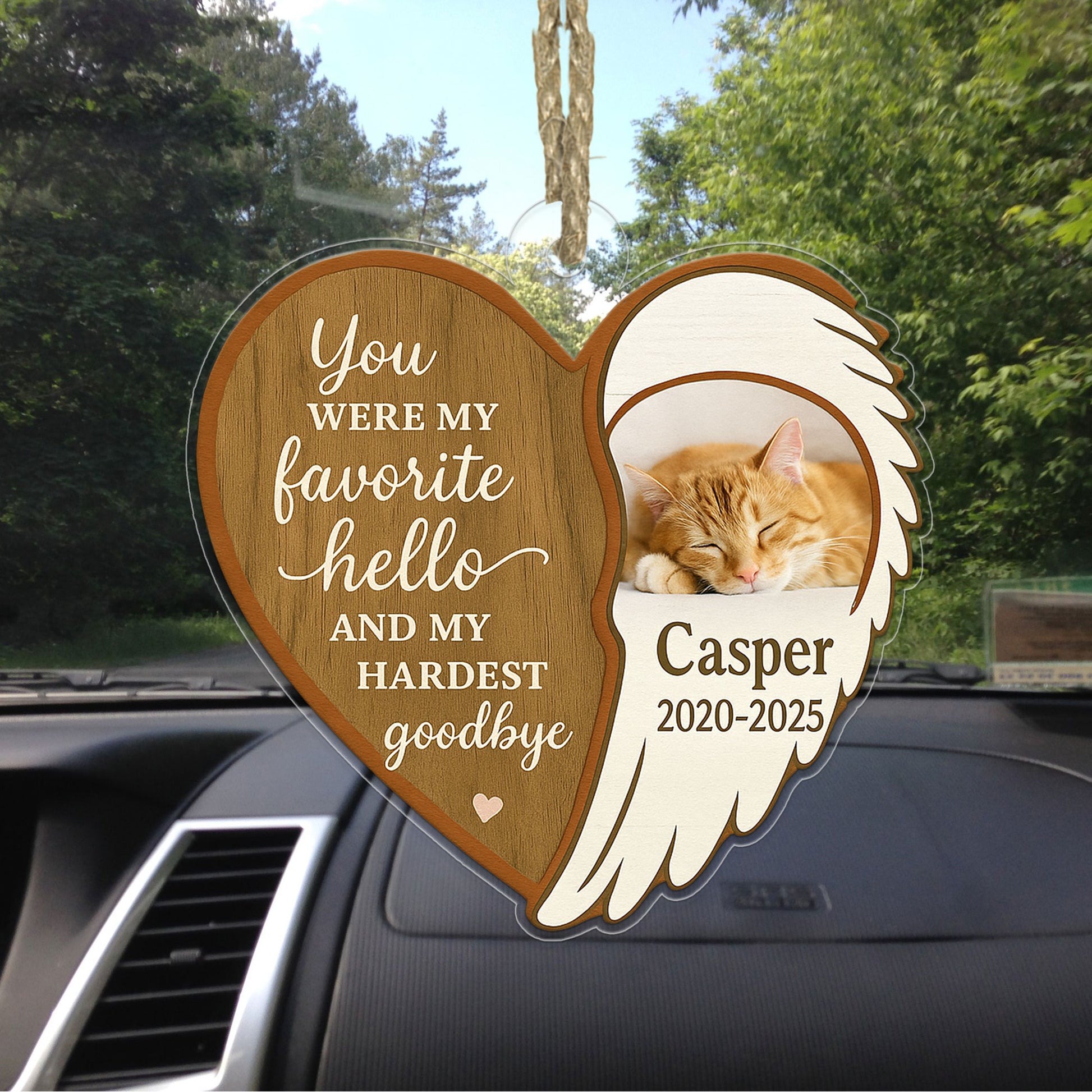 Custom Photo You Left Paw Prints In My Heart Ornament – Pet Memorial Keepsake for Dog or Cat – Personalized Pet Loss Gift Decoration