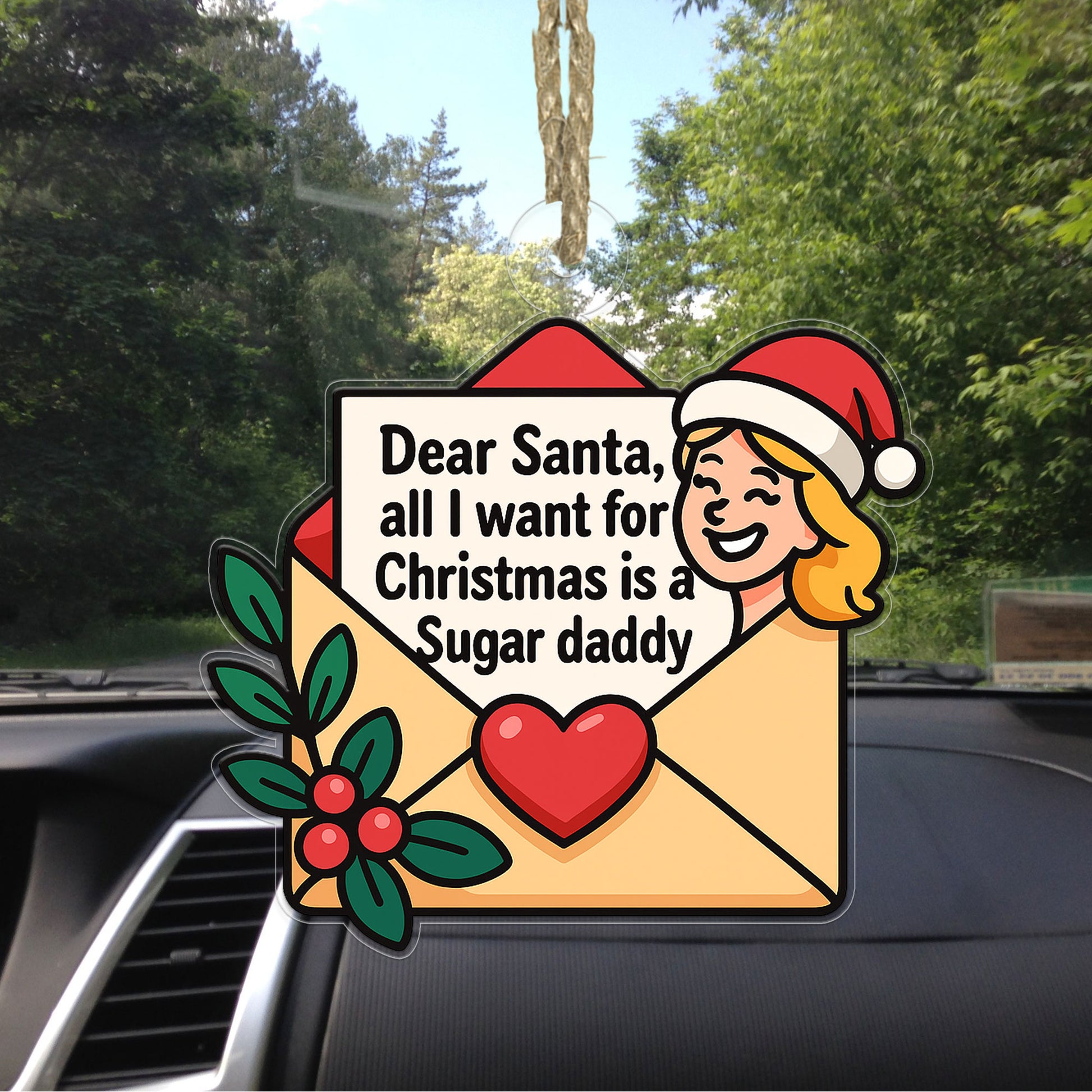 All I Want For Christmas Envelope Letter Acrylic Ornament, Funny Ornament, Envelope to Santa Ornament, Christmas Wishlist Envelope