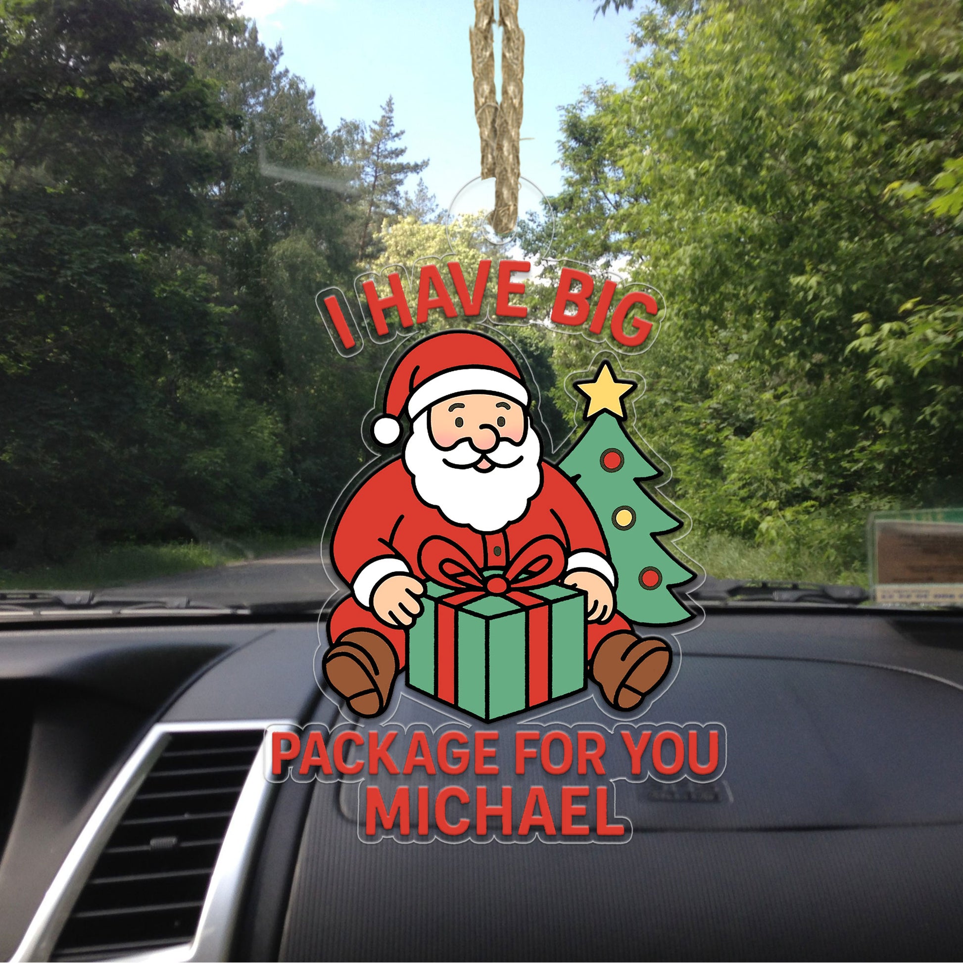 Personalized I Have Big Package For You Ornament, Xmas Hanging Ornament Gift, Funny Ornament, Gifts For Kids