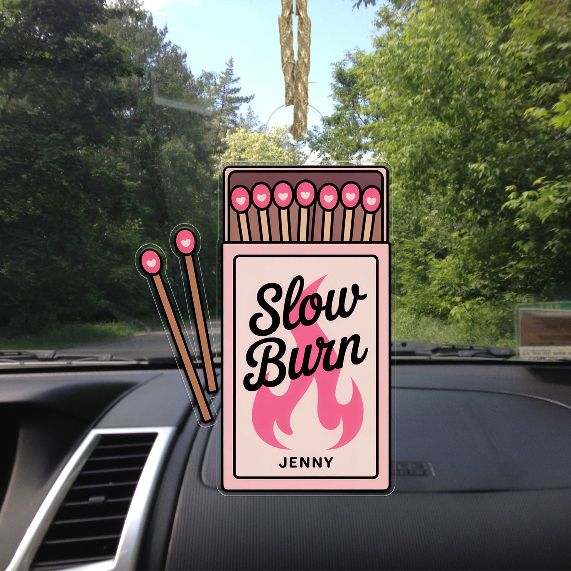 Personalized Matchbox Slow Burn Acrylic Ornament, Christmas Decor, Personalized Christmas Tree Decoration, Gifts For Smokers