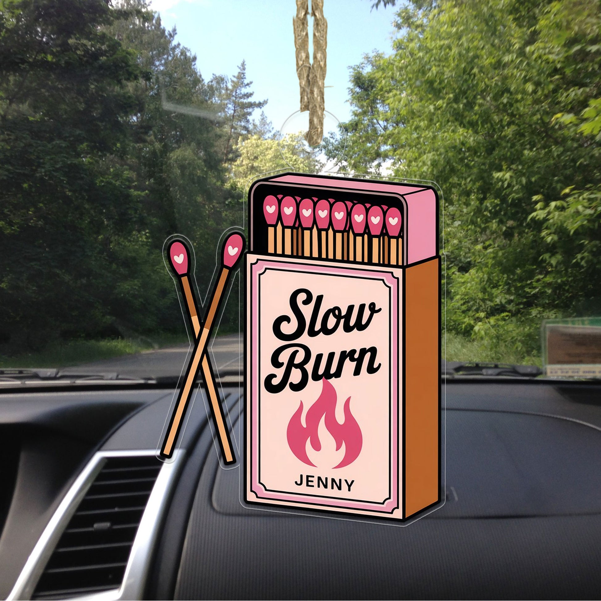 Personalized Matchbox Slow Burn Acrylic Ornament, Christmas Decor, Personalized Christmas Tree Decoration, Smokers Gifts