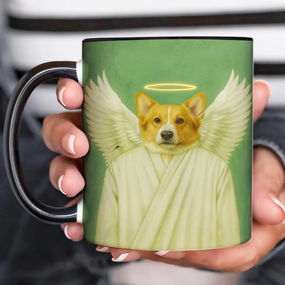 Custom Photo Angel Dog Mug Memorial Gift For Dog