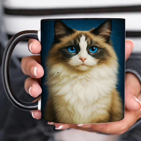 Custom Cat Deep Blue Mug