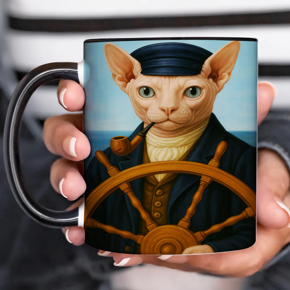 Custom Photo Sailor Cat MugGift For Cat Lovers