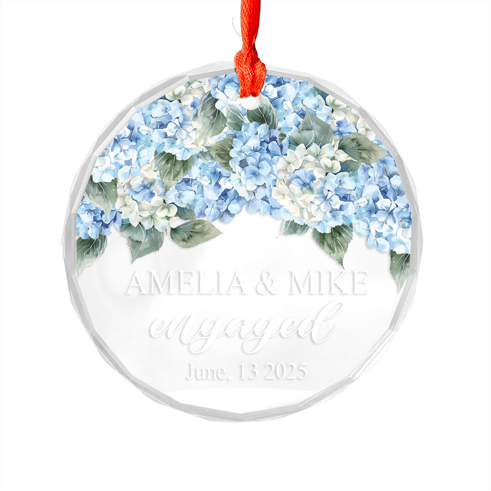 Custom Name And Date Engaged For Couple Wedding