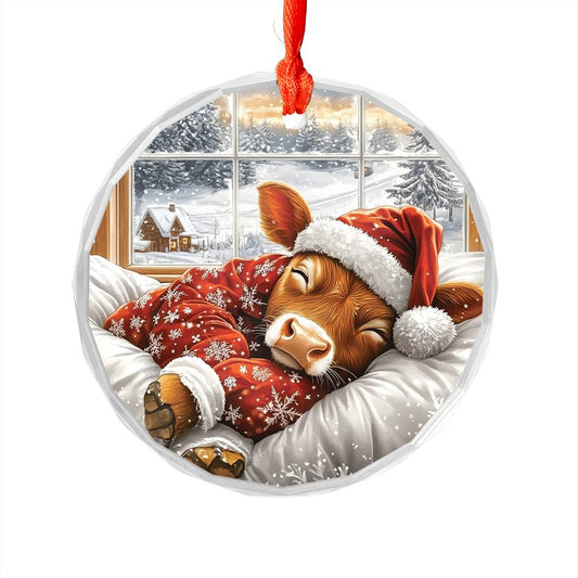 Angus Cow Sleeping In Bed Design 1