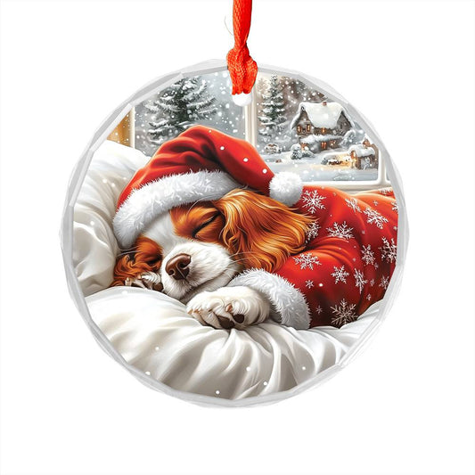 Cavalier King Charles Spaniel Dog Sleeping In Bed Design 3
