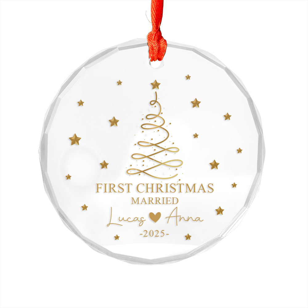 Custom Name Couple Xmas Tree