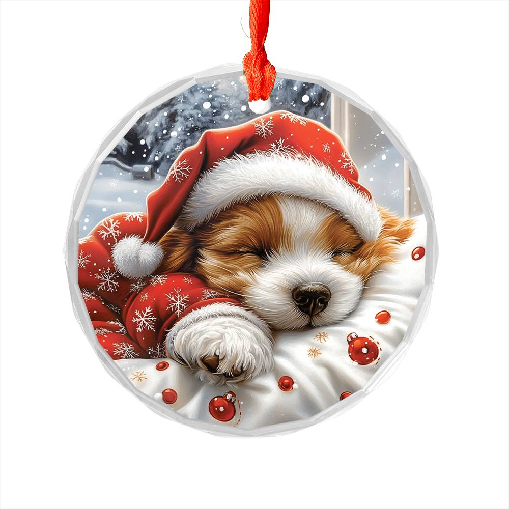 Poodle Dog Sleeping In Bed Design 1