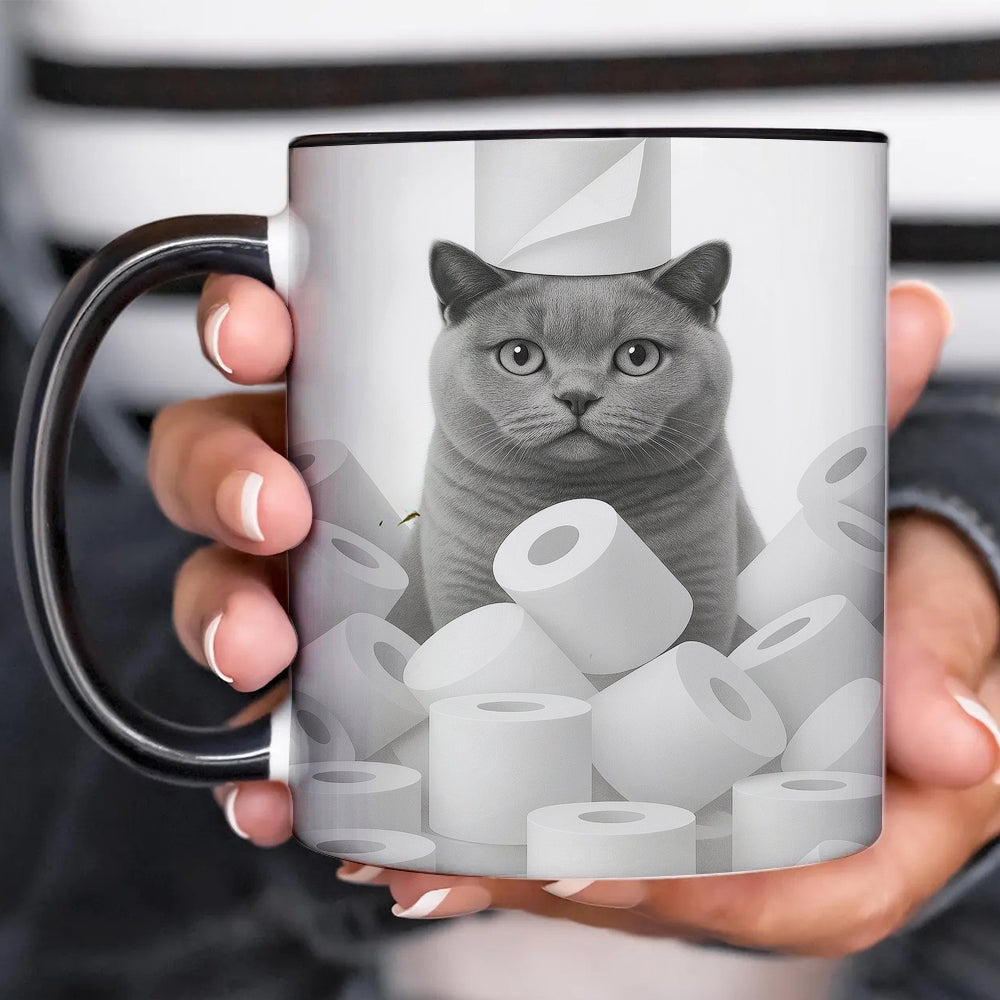 Custom Photo Cat Bathroom Mug
