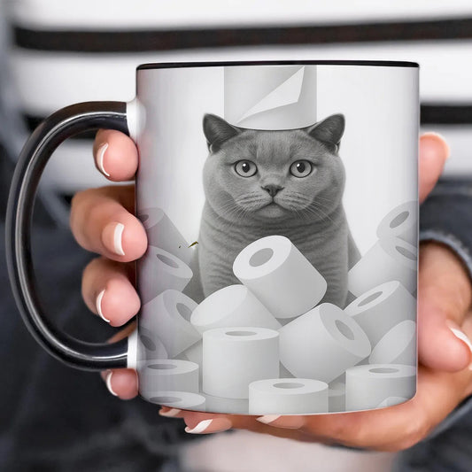 Custom Photo Cat Bathroom Mug