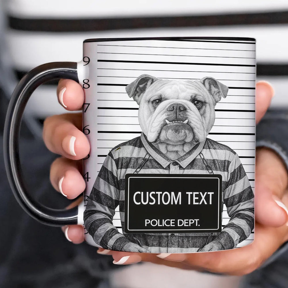 Custom Photo Dog Wanted By Pawlice Mug _ Gifts For Dog Lovers