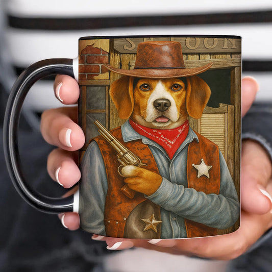 Custom Photo Dog Cowboy Mug