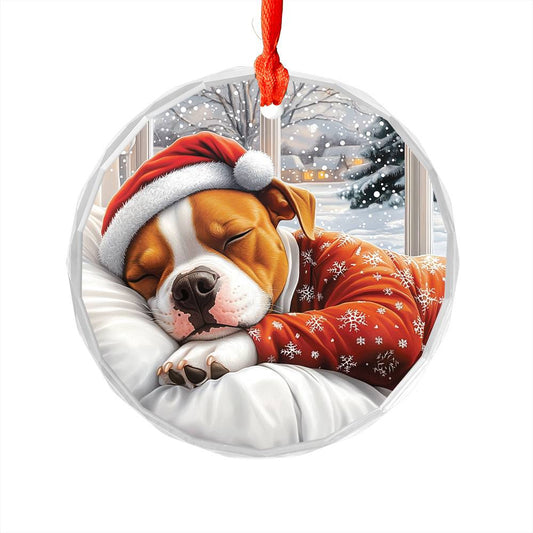Staffordshire Bull Terrier Dog Sleeping In Bed Design 2