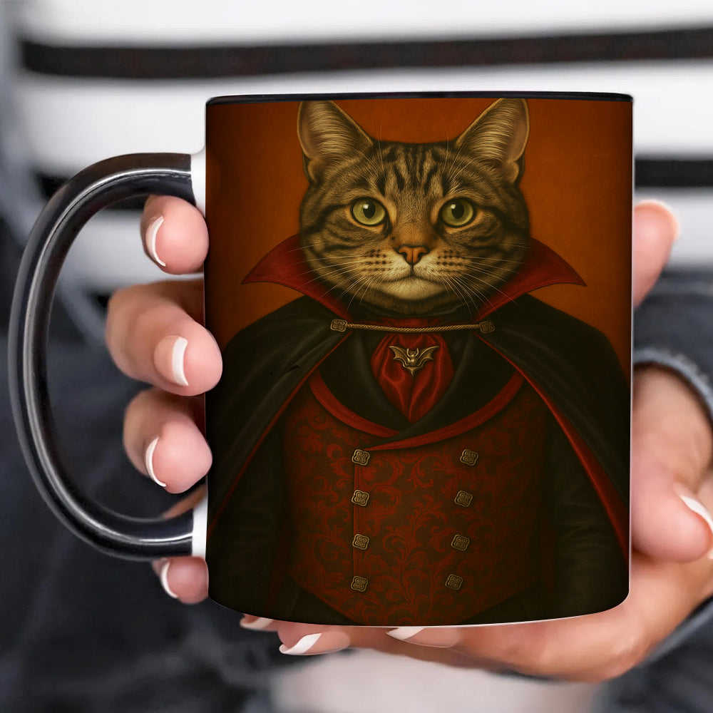 Custom Photo Vampire Cat MugGift For Cat Lovers
