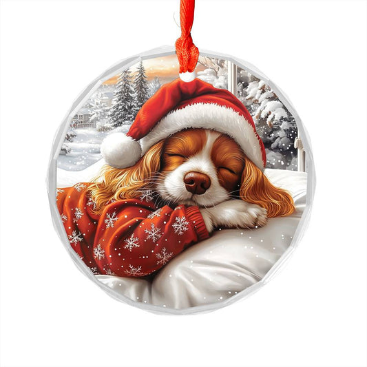 Cocker Spaniel Dog Sleeping In Bed Design 2