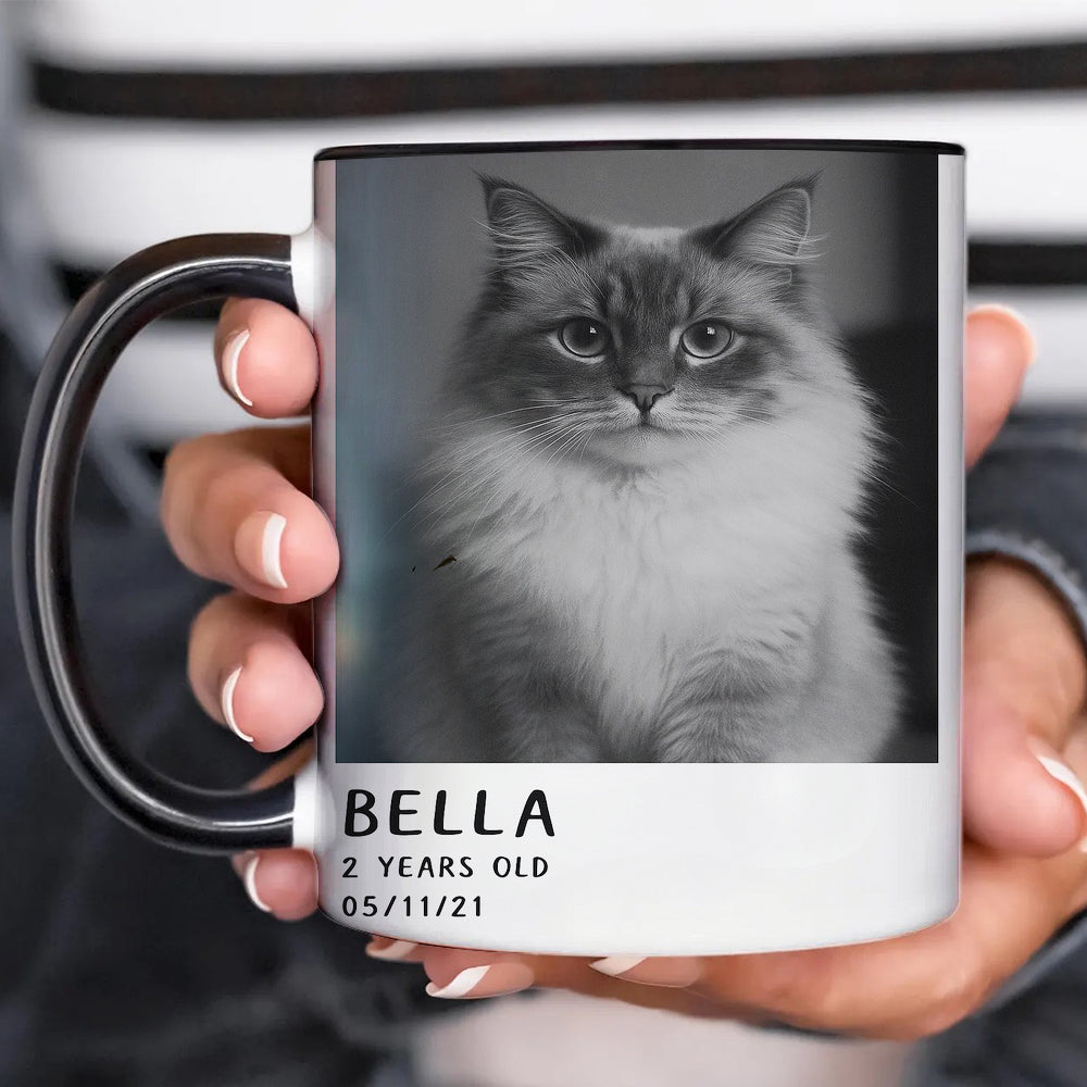 Custom Photo Polaroid Film MugGift For Cat Lovers