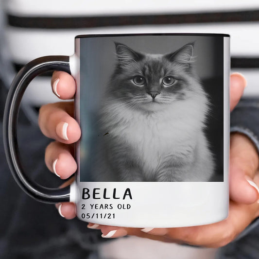 Custom Photo Polaroid Film MugGift For Cat Lovers