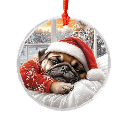 Pug Dog Sleeping In Bed Design 4